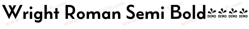 Wright Roman Semi Bold字体转换